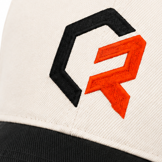 Cubraze Premium Black & Cream Embroidered Baseball Cap