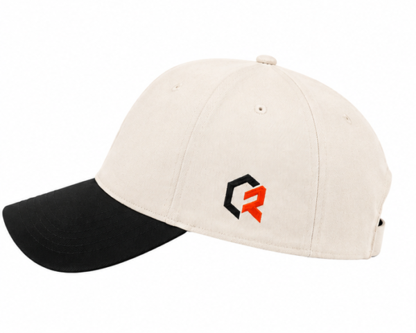 Cubraze Premium Black & Cream Embroidered Baseball Cap
