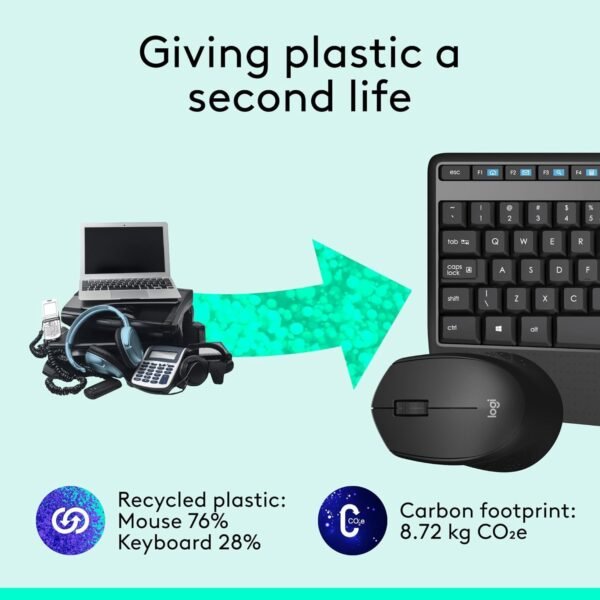 Logitech MK345 Wireless Keyboard & Mouse Combo – Black