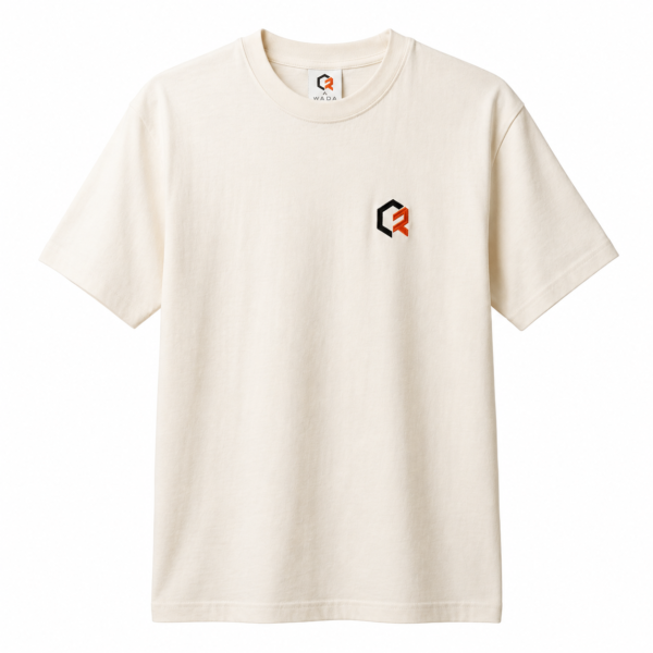 Cubraze Classic Logo Oversized T-Shirt – Cream White