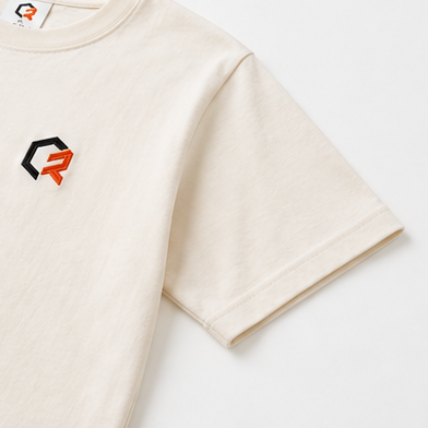 Cubraze Classic Logo Oversized T-Shirt – Cream White