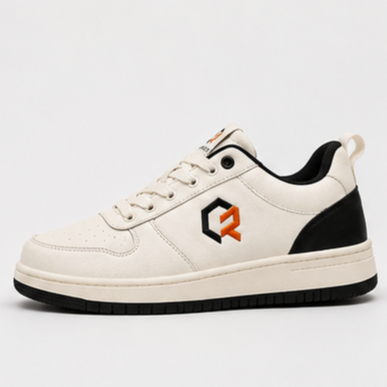 Cubraze Men’s White & Black Casual Sneakers | Stylish Everyday Sports Shoes